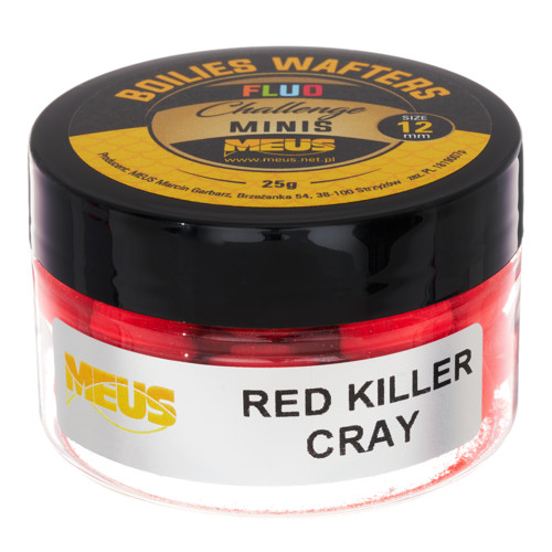 Boilies Challenge Fluo Wafters 12 mm Red Killer Cray